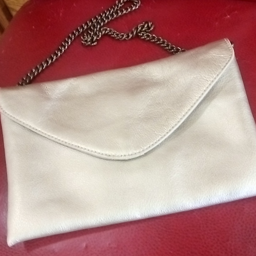 Elegant Evening Leather Envelope Bag By J Crew EUC